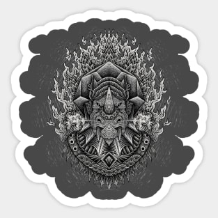 White Rhino Sticker